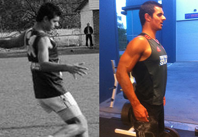 Chris before and after training at Victors Gym